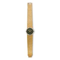 Piaget, Ref. 9706 A6, 18K Yellow Gold and Diamond Watch with Jade Dial