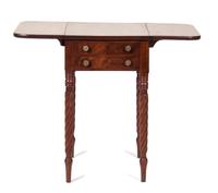 An American Mahogany Work Table Height 29 x width 17 x depth 17 inches. — MID 19TH CENTURY
