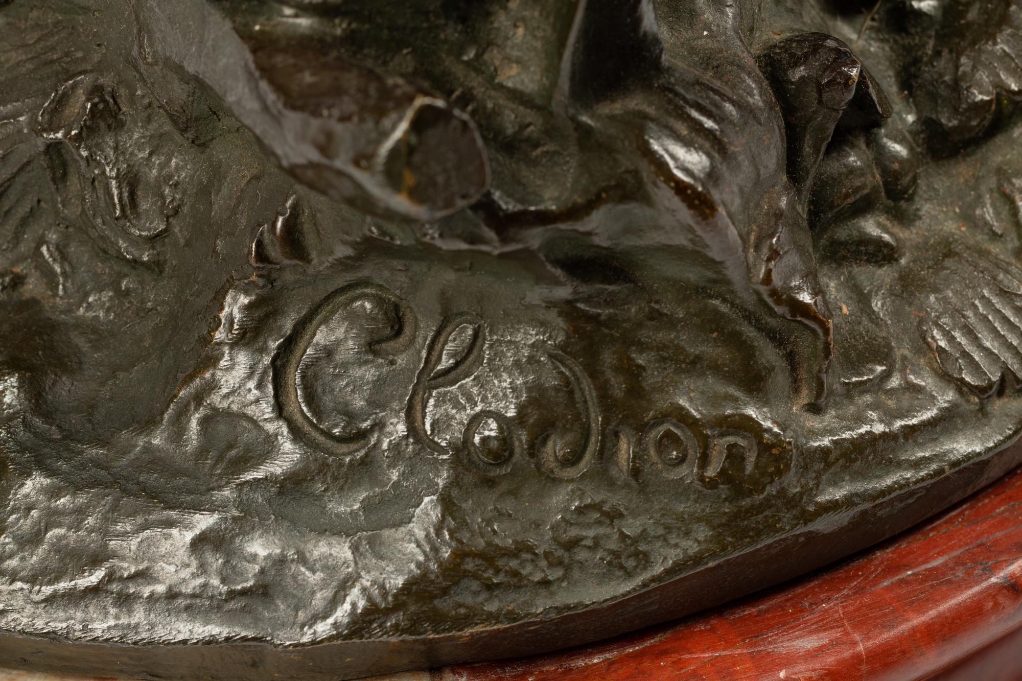 A French Bronze Figural Group After Claude Michel (Clodion)