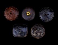 Five Japanese Carved Wood Netsuke