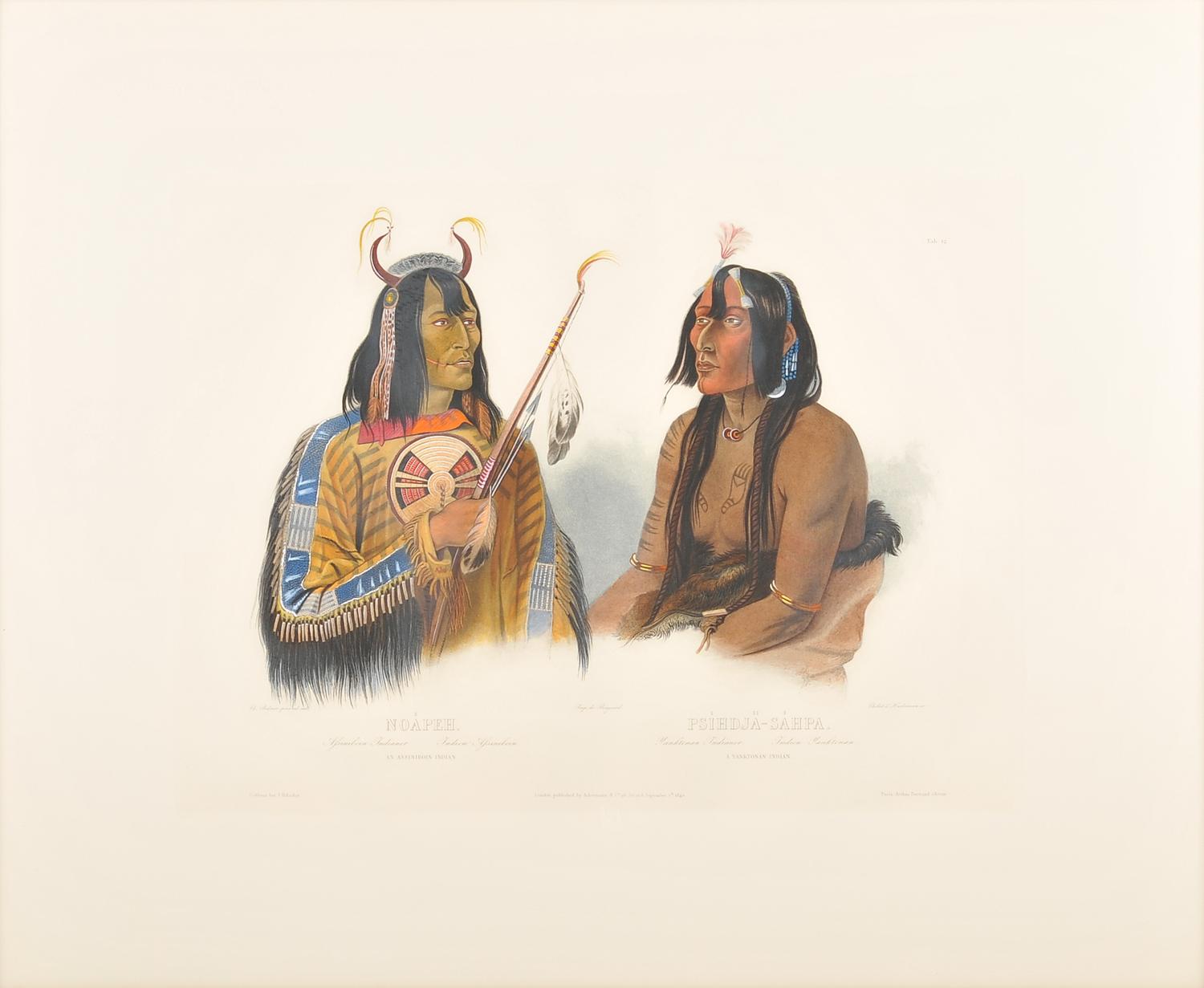 A Group of seven reproduction Karl Bodmer prints, comprising: