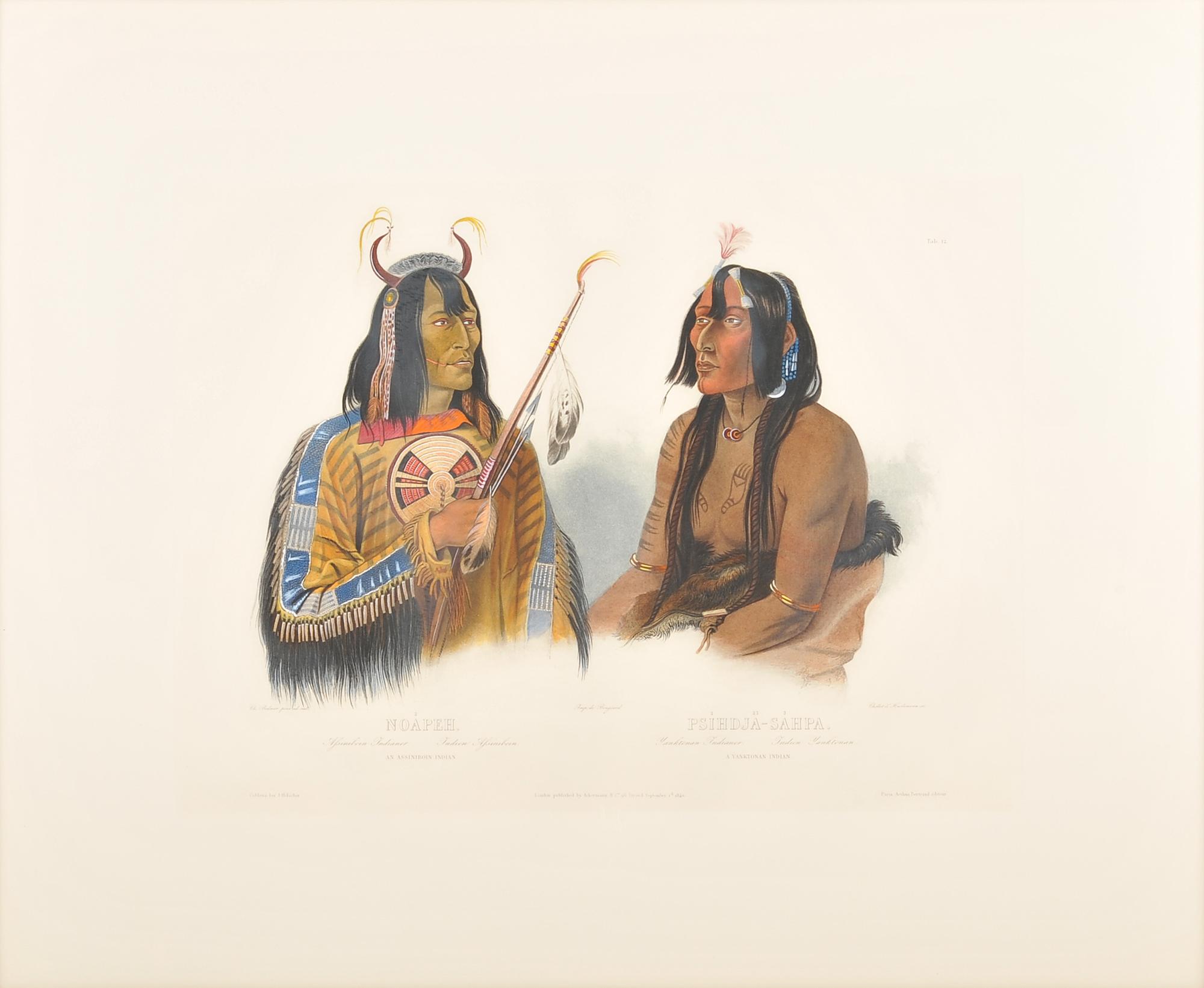 A Group of seven reproduction Karl Bodmer prints, comprising: