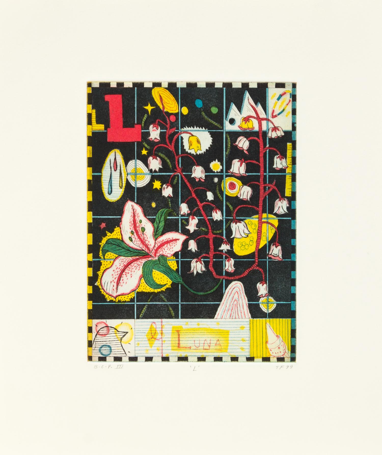 Tony Fitzpatrick, (American, b. 1958), Max and Gaby's Alphabet portfolio, 1999-2000