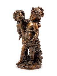 An Ansonia Florida Gilt Metal Mantel Clock