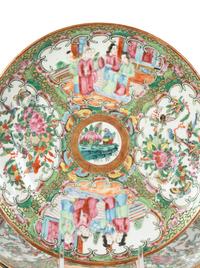 A Collection of Ten Rose Medallion Porcelain Articles
