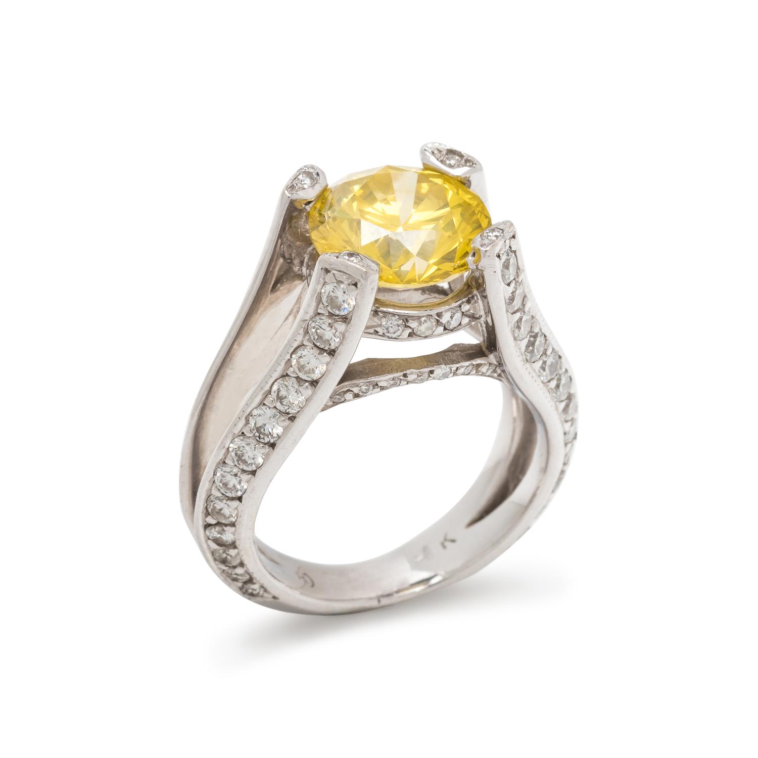 IRRADIATED DIAMOND AND DIAMOND RING