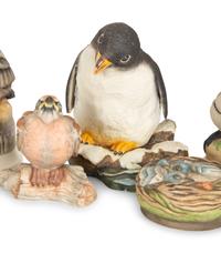 A Collection of Fourteen Porcelain Birds