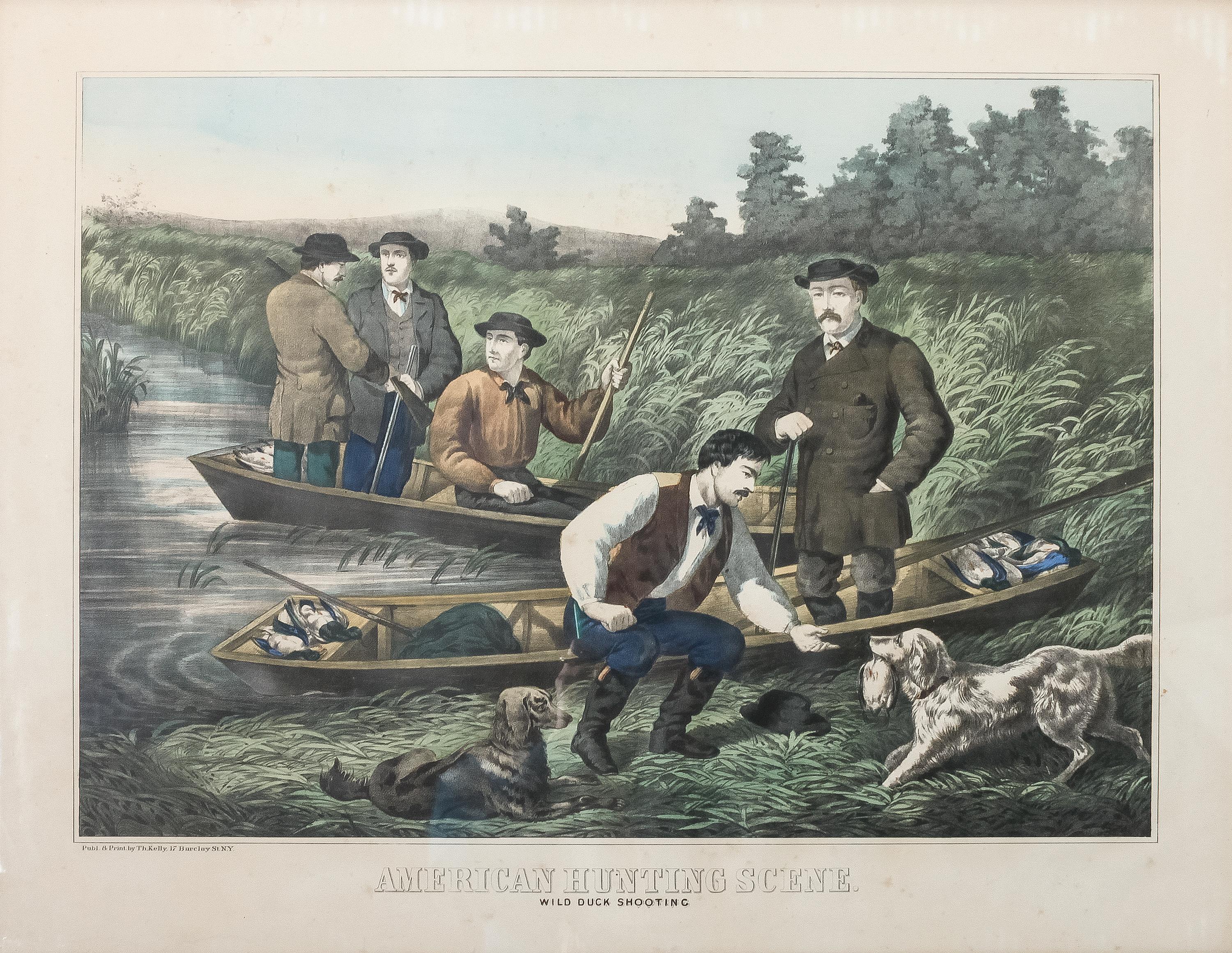 An American Hunting Scene Height 22 3/4 x width 29 inches
