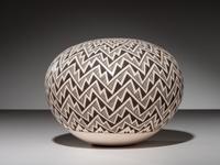 Fine Line Pottery Jar, Anasazi Revival