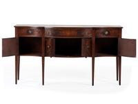 A Federal-Style Mahogany Bow Front Sideboard