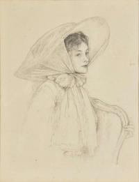Ernest Haskell (American, 1876–1925) - Seated Woman in a Hat