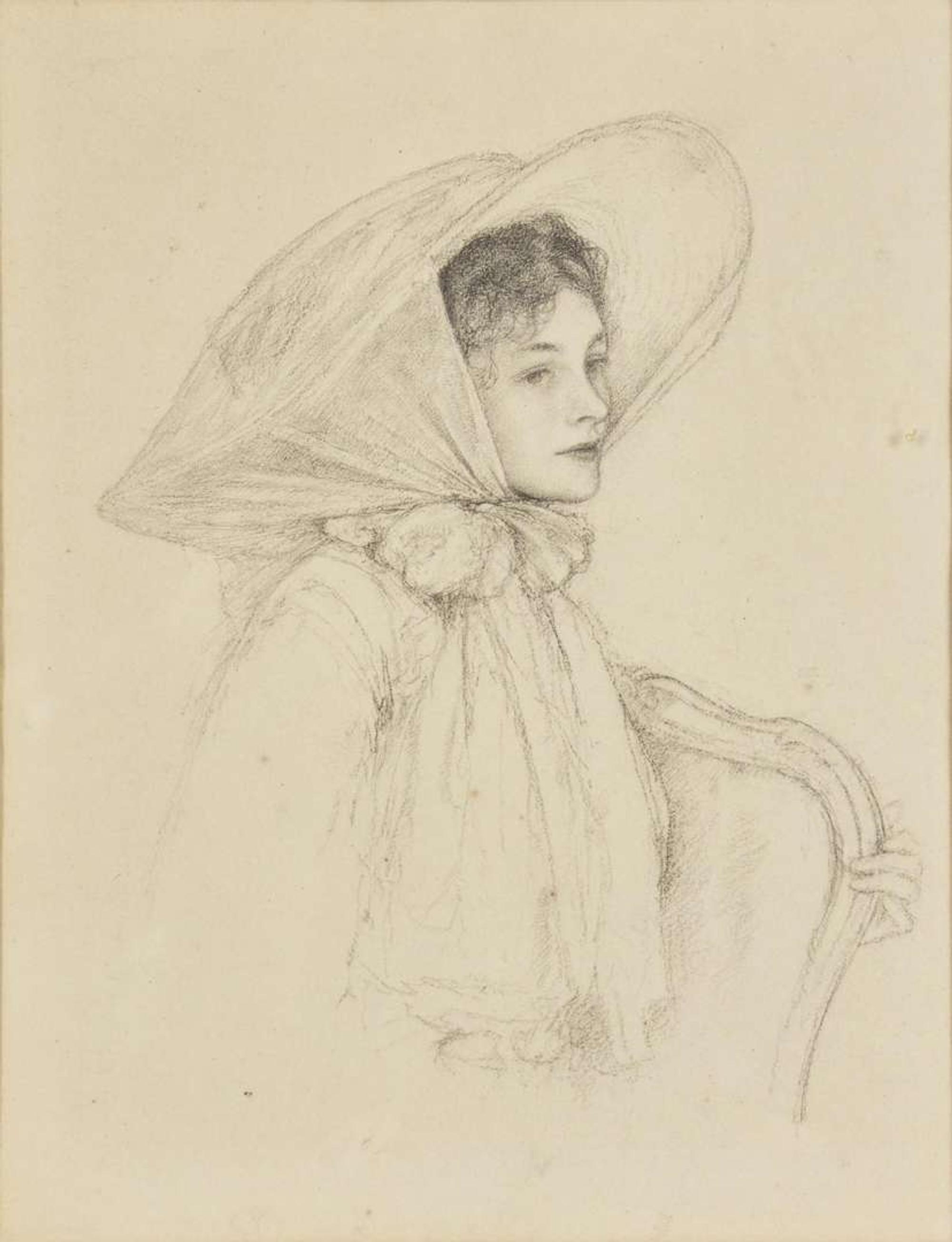 Ernest Haskell (American, 1876–1925) - Seated Woman in a Hat