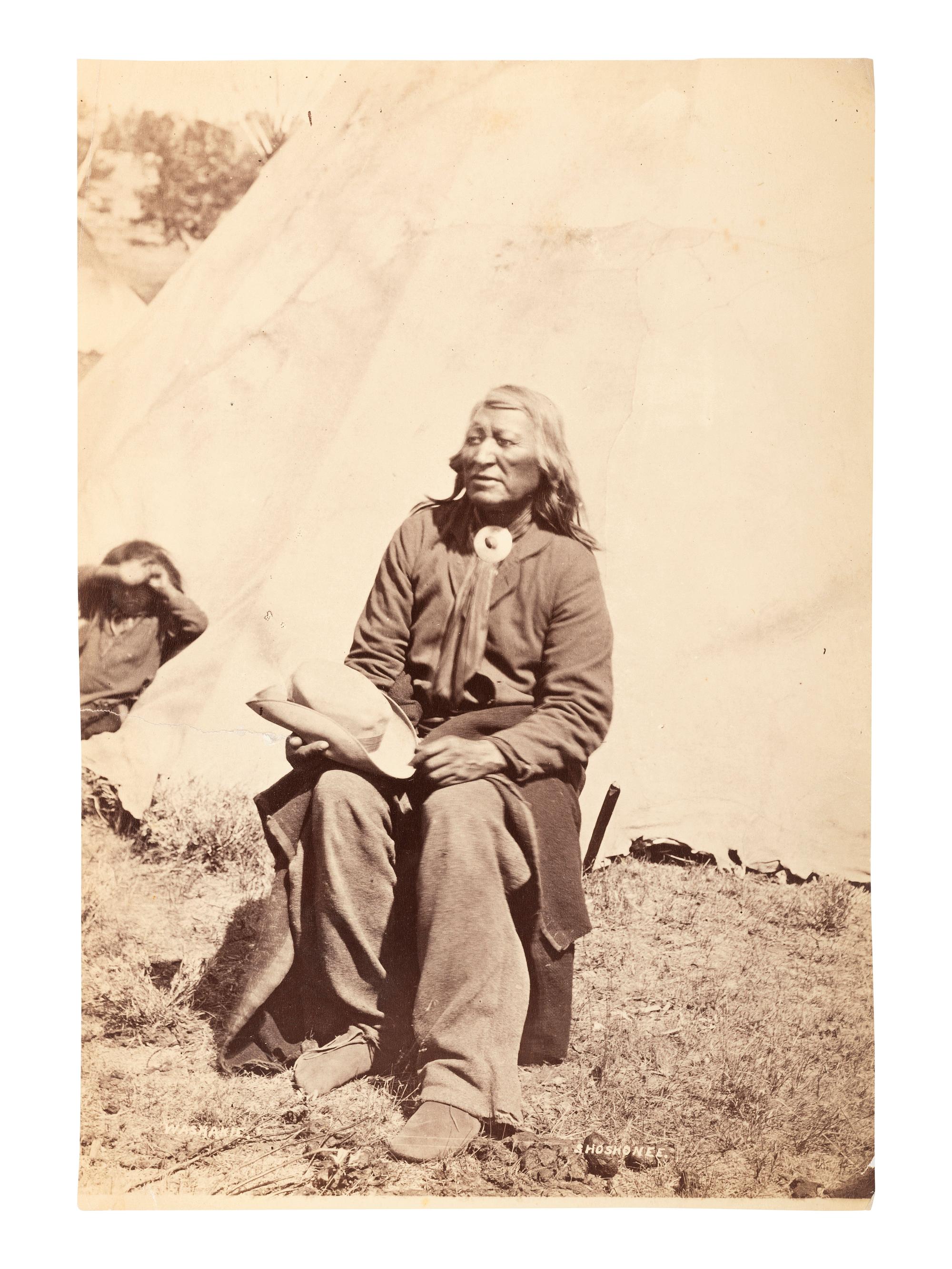 Native Americans JACKSON, William Henry (1843-1942), photographer. Shoshone Chief Washakie.