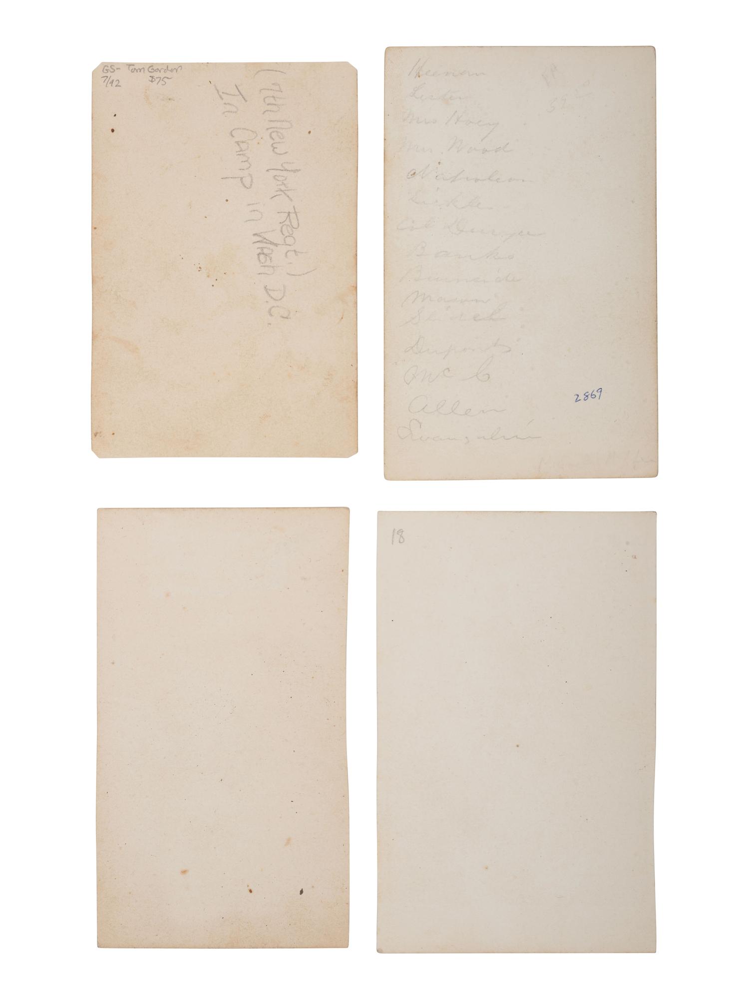[CIVIL WAR]. A group of 8 photographs of the 7th New York State Militia at Camp Cameron. April-June, 1861.