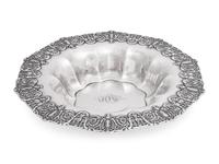 An American Silver Bowl with a Pierced Rim