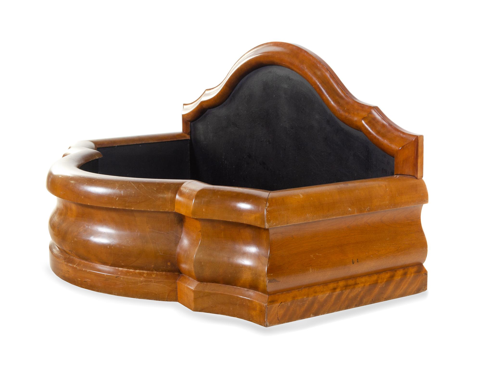 A Large German Molded Walnut Jardinière