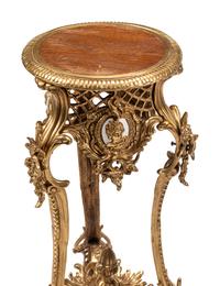 A Pair of Continental Gilt Bronze Stands