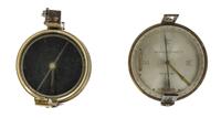 A Group of Two Brass Compasses Diameter of larger 4 1/2 inches. — 19TH CENTURY AND LATER