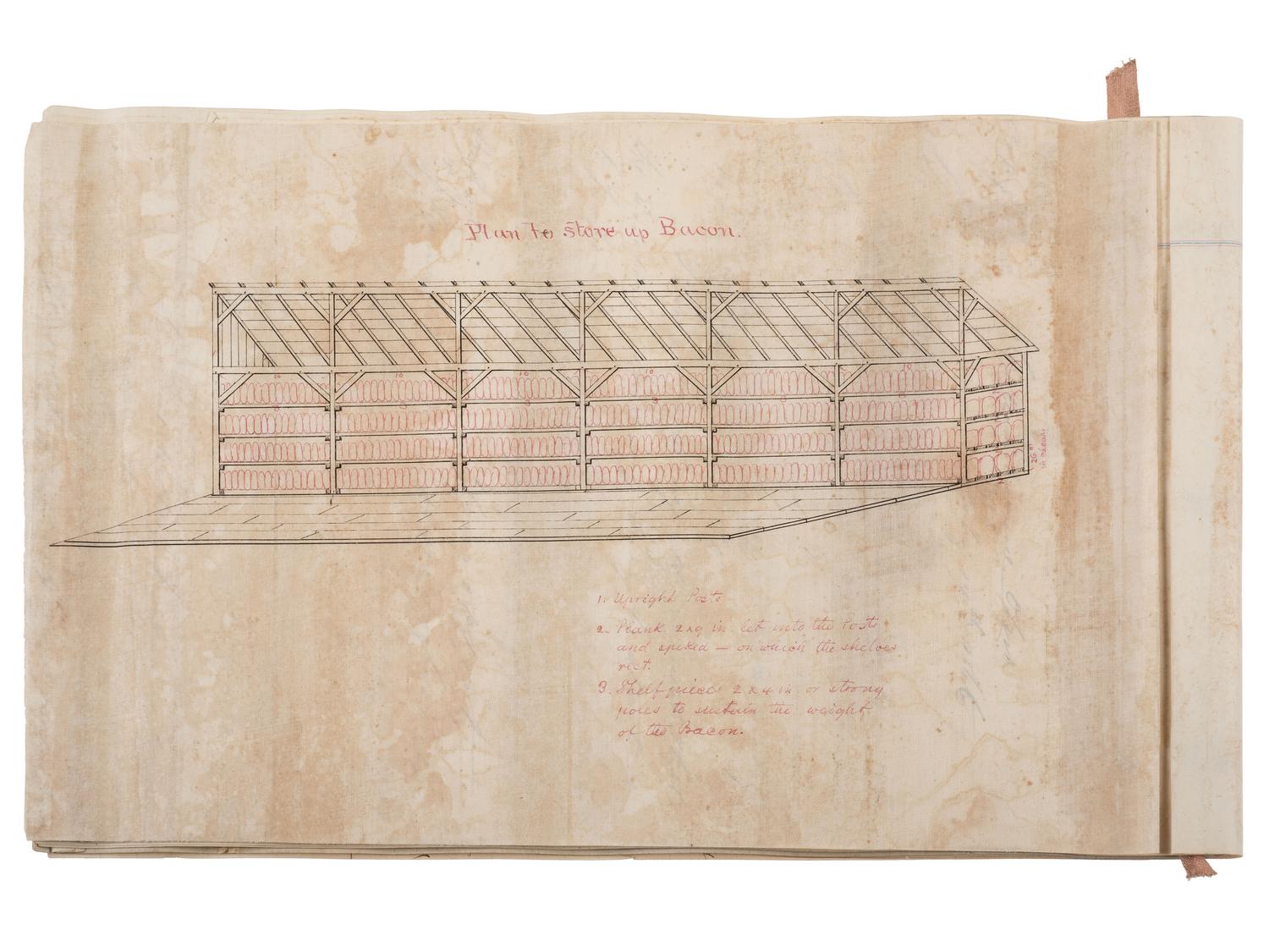 [CIVIL WAR]. Small archive associated with Lt. Col. William M. Vogelson (1831-1892), 27th Ohio Infantry and U.S. Commissary Dept., including a hand-drawn map of frontier stations and a report on "Inspection in the District of Nebraska."