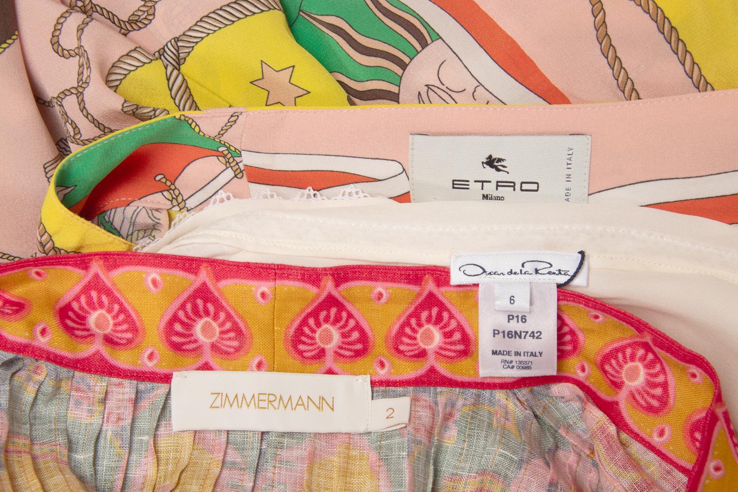 Designer Resort Separates: Oscar de la Renta Blouse, ETRO Skirt, and Zimmerman Dress