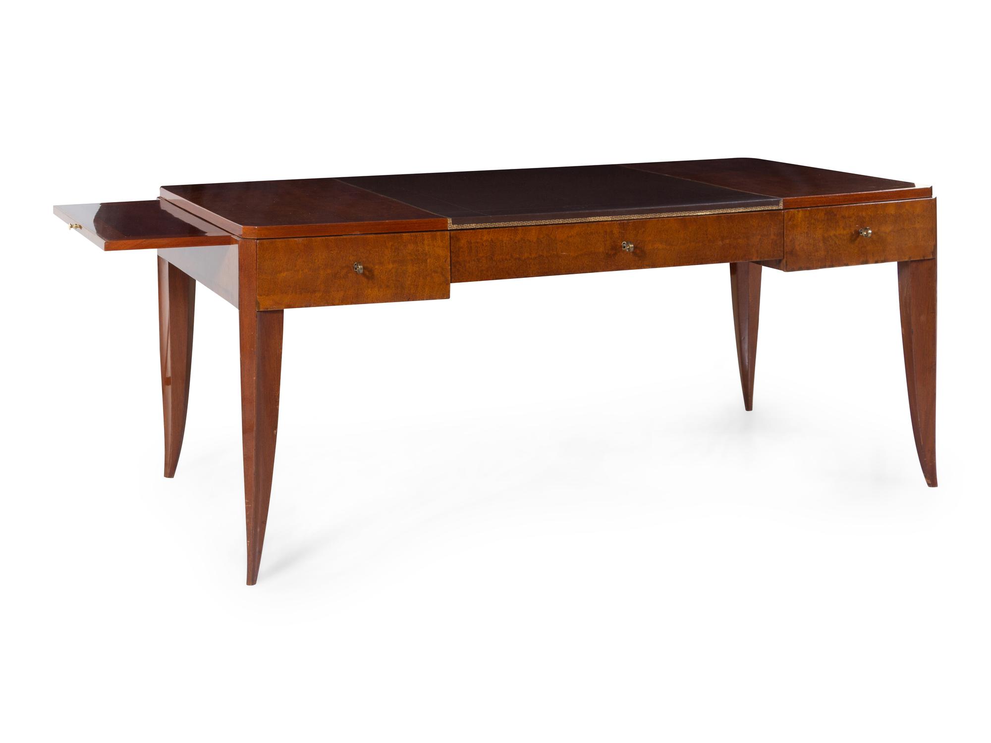 Tooled Leather-Inset Writing Desk, c. 1930