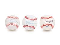 A Group of Three Hall of Fame Signed Autograph Baseballs (Beckett Authentication Services BAS Certified),