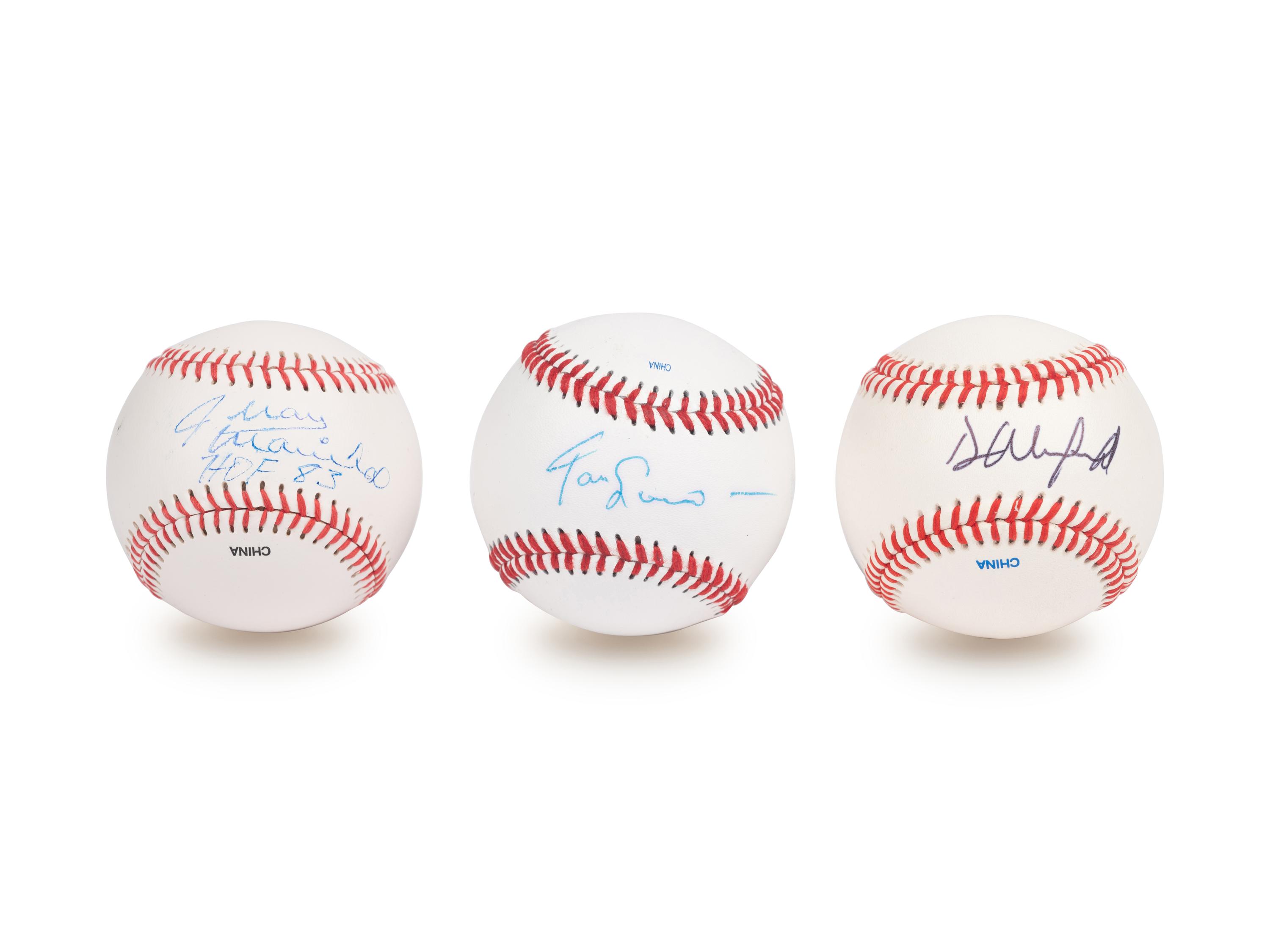 A Group of Three Hall of Fame Signed Autograph Baseballs (Beckett Authentication Services BAS Certified),