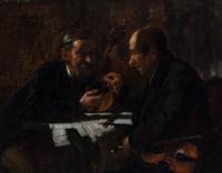Ludwig (Louis) Rach, (German, b. 1853), The Two Violinists