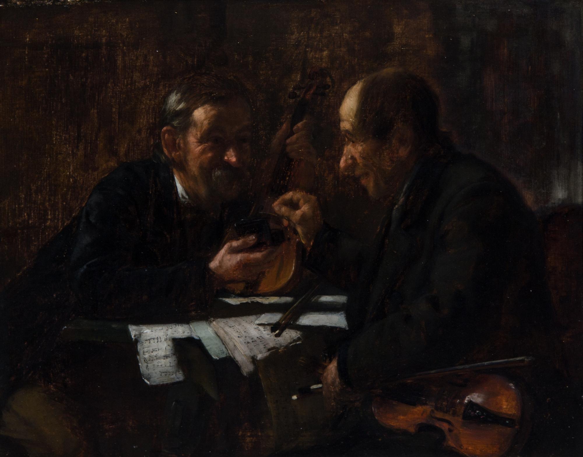 Ludwig (Louis) Rach, (German, b. 1853), The Two Violinists