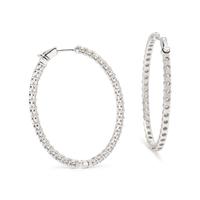 DIAMOND INSIDE OUTSIDE HOOP EARRINGS