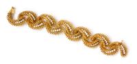 An 18 Karat Yellow Gold and Diamond Link Bracelet, Ugo Bellini, Florence, 56.90 dwts.