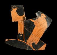 Two Attic Red-Figured Cup Fragments