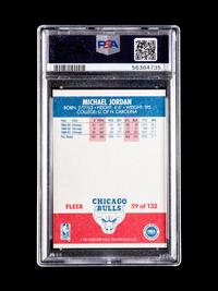 A 1987 Fleer Michael Jordan Basketball Card No. 59, PSA 8 NM-MT