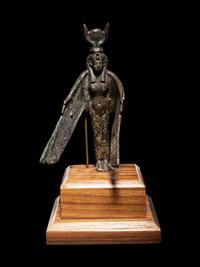 An Egyptian Bronze Winged Isis