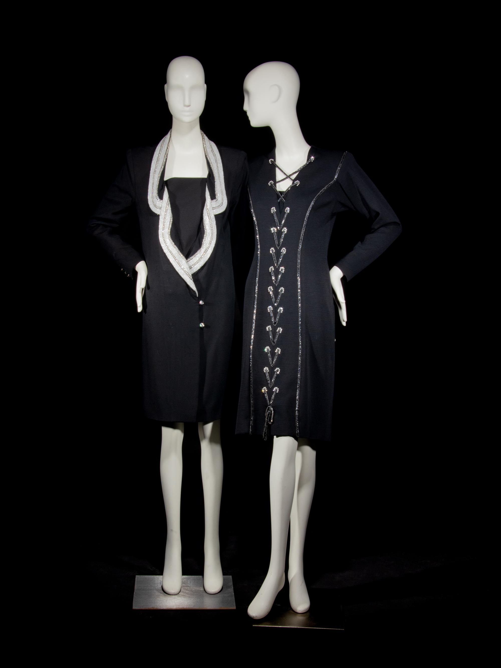 Two Bob Mackie Beaded Cocktail Dresses