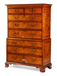 A George II Marquetry Chest on Chest