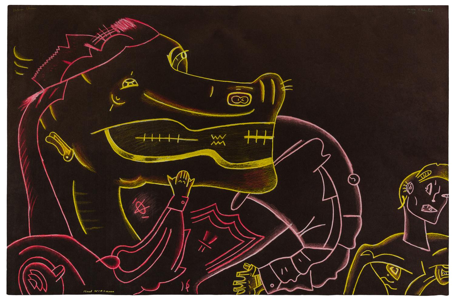Karl Wirsum, (American, b. 1939), Lemon Slices More Slanted Lge, c. 1983