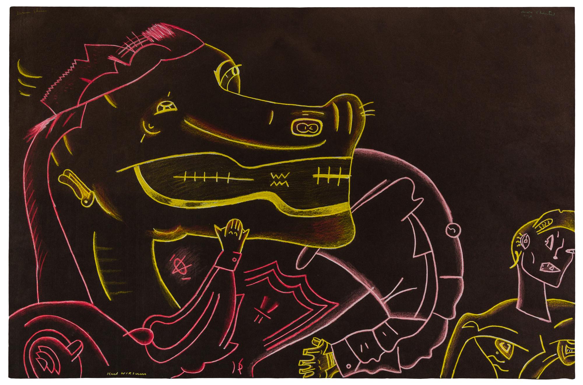 Karl Wirsum, (American, b. 1939), Lemon Slices More Slanted Lge, c. 1983