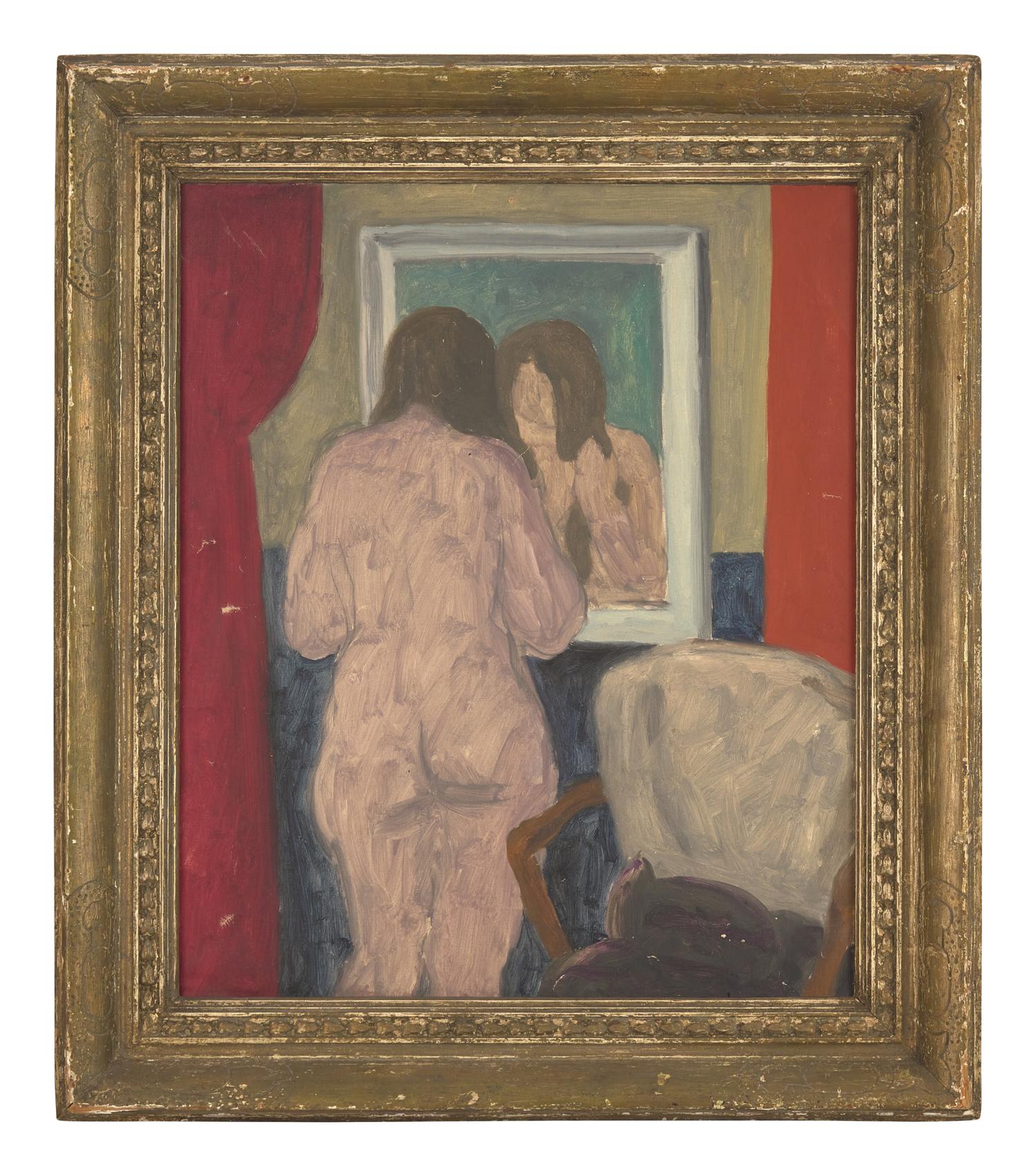 Nude Looking in a Mirror