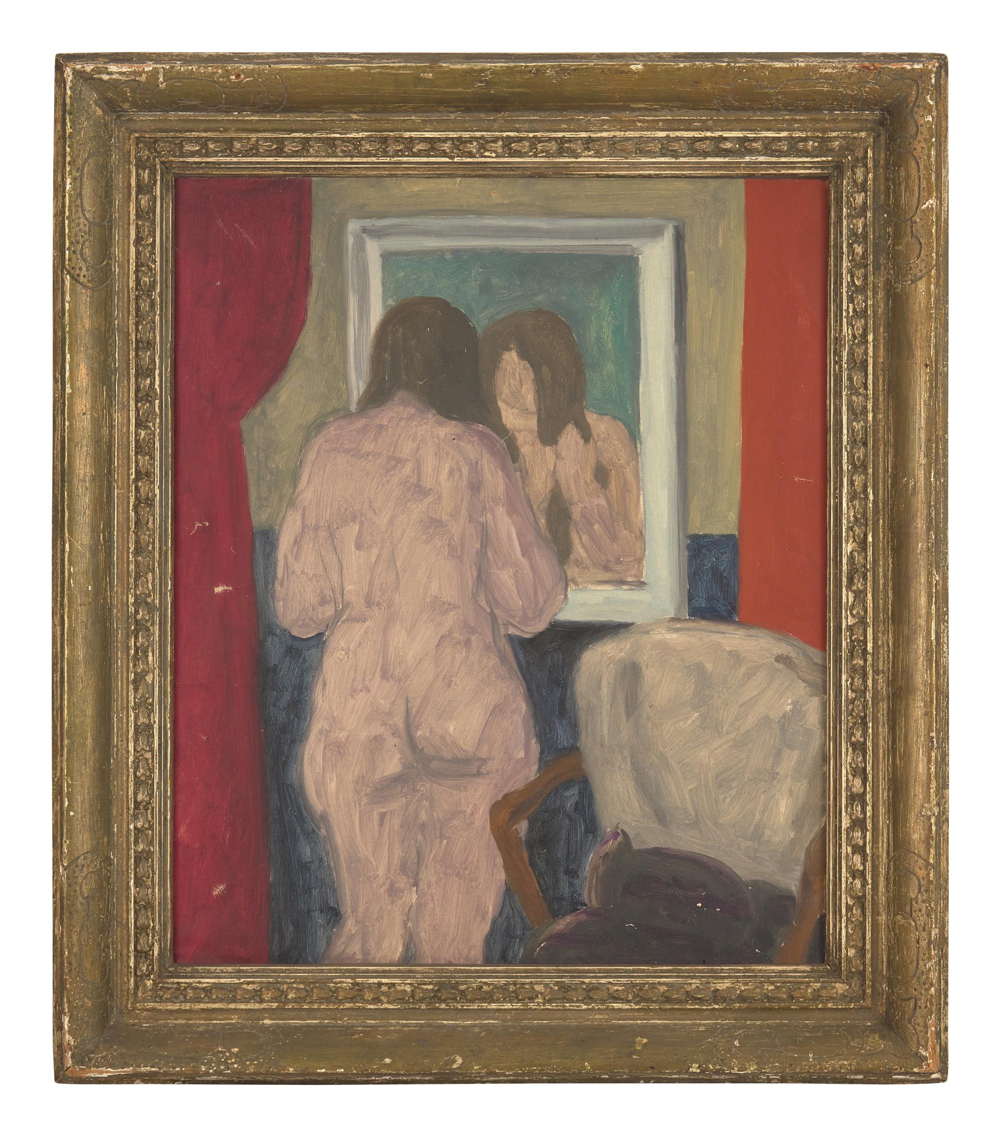 Nude Looking in a Mirror