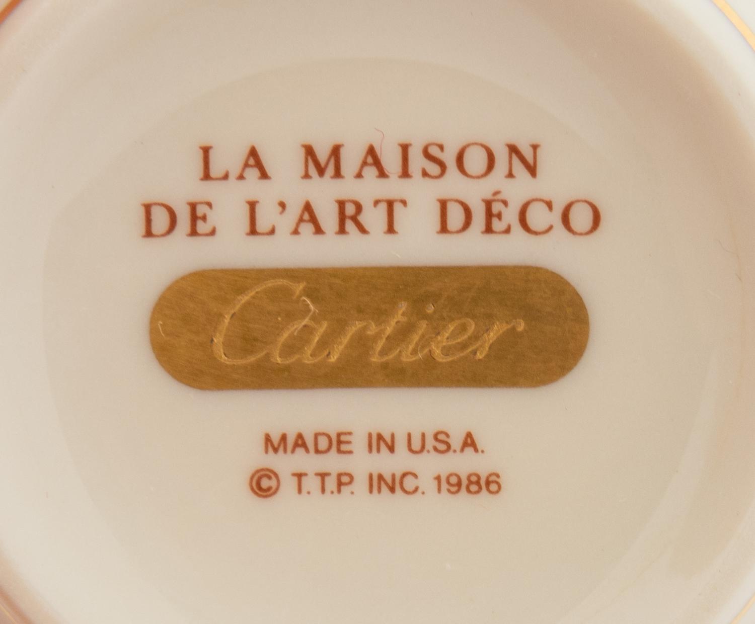 A Cartier La Maison de l'Art Deco Dinner Service