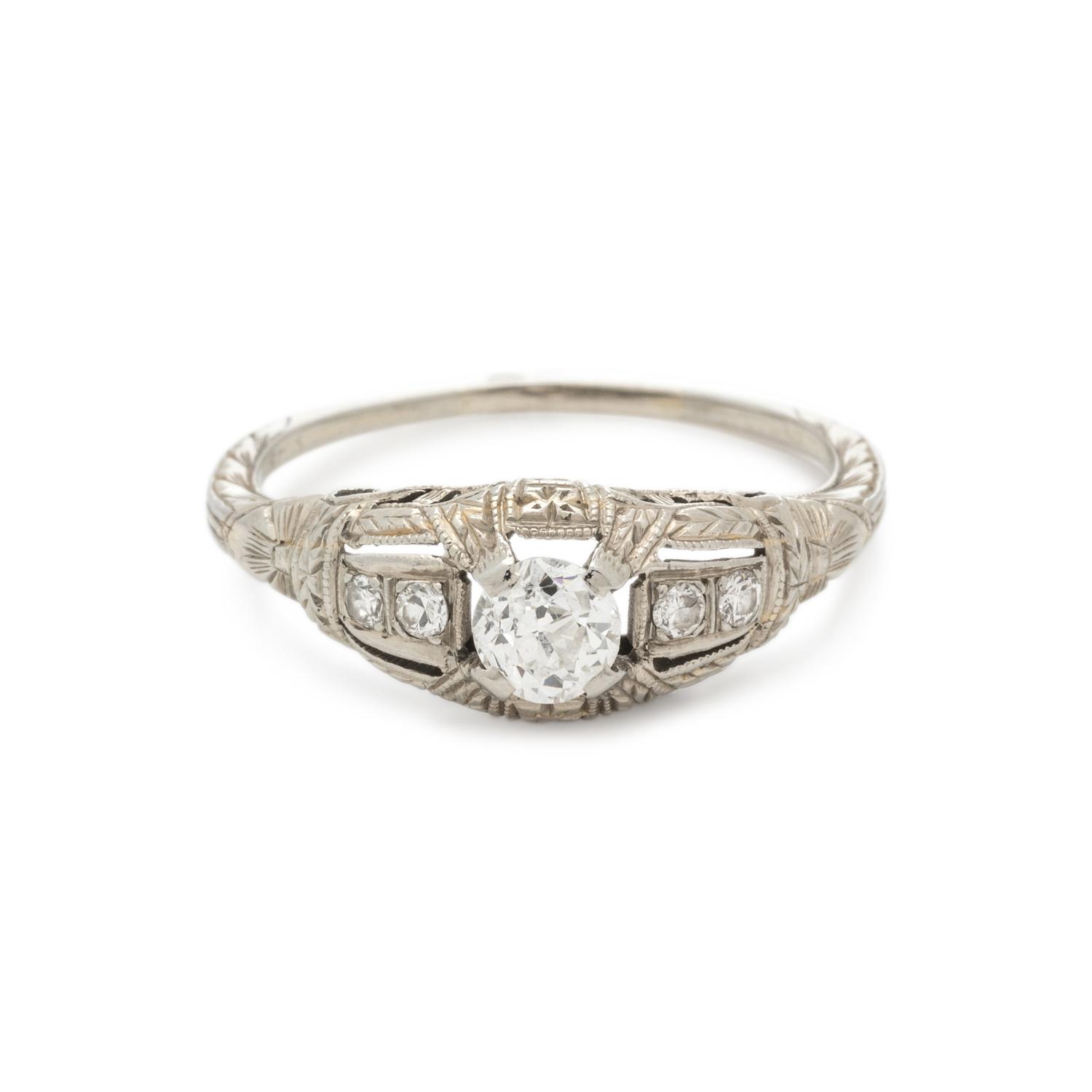 ART DECO, DIAMOND RING