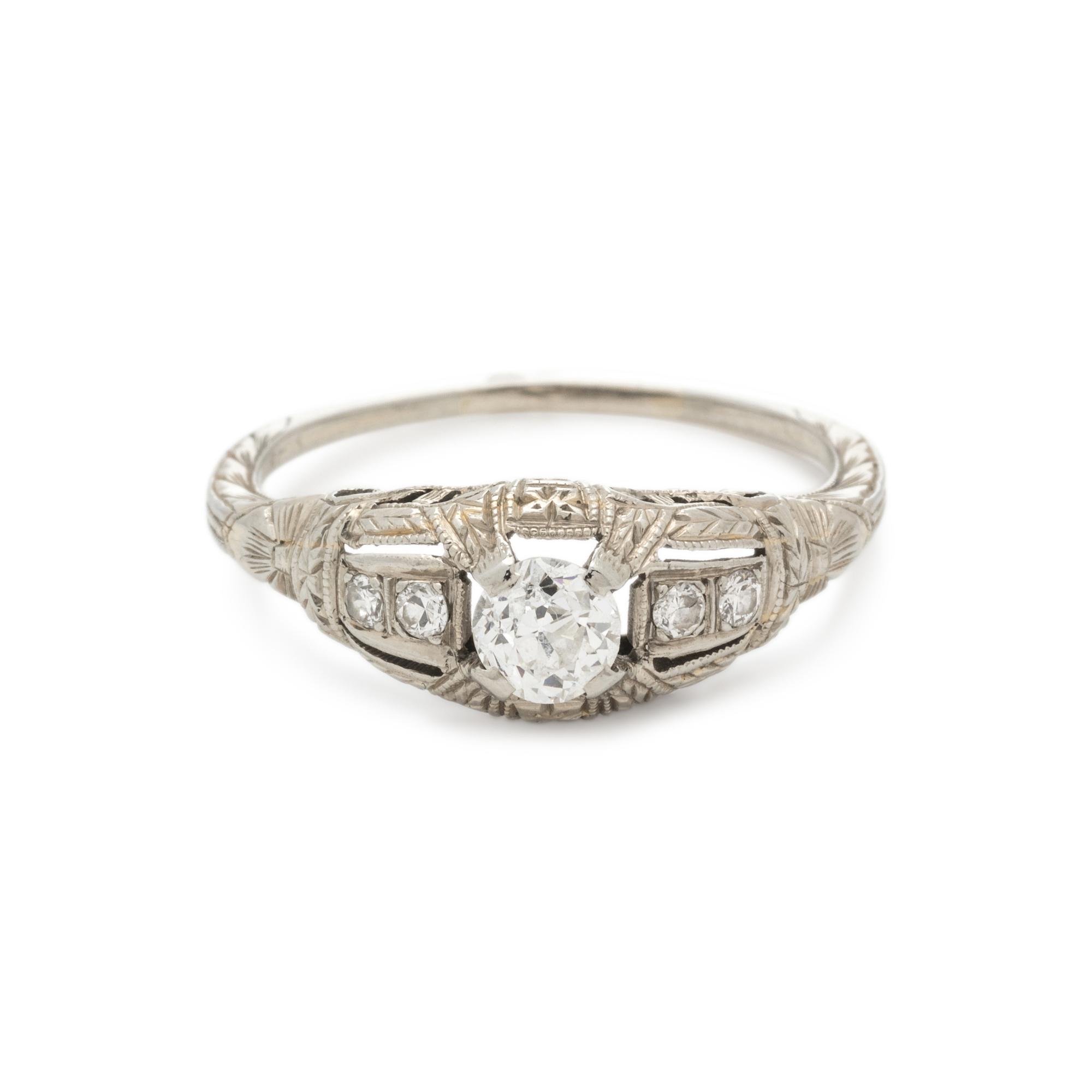 ART DECO, DIAMOND RING