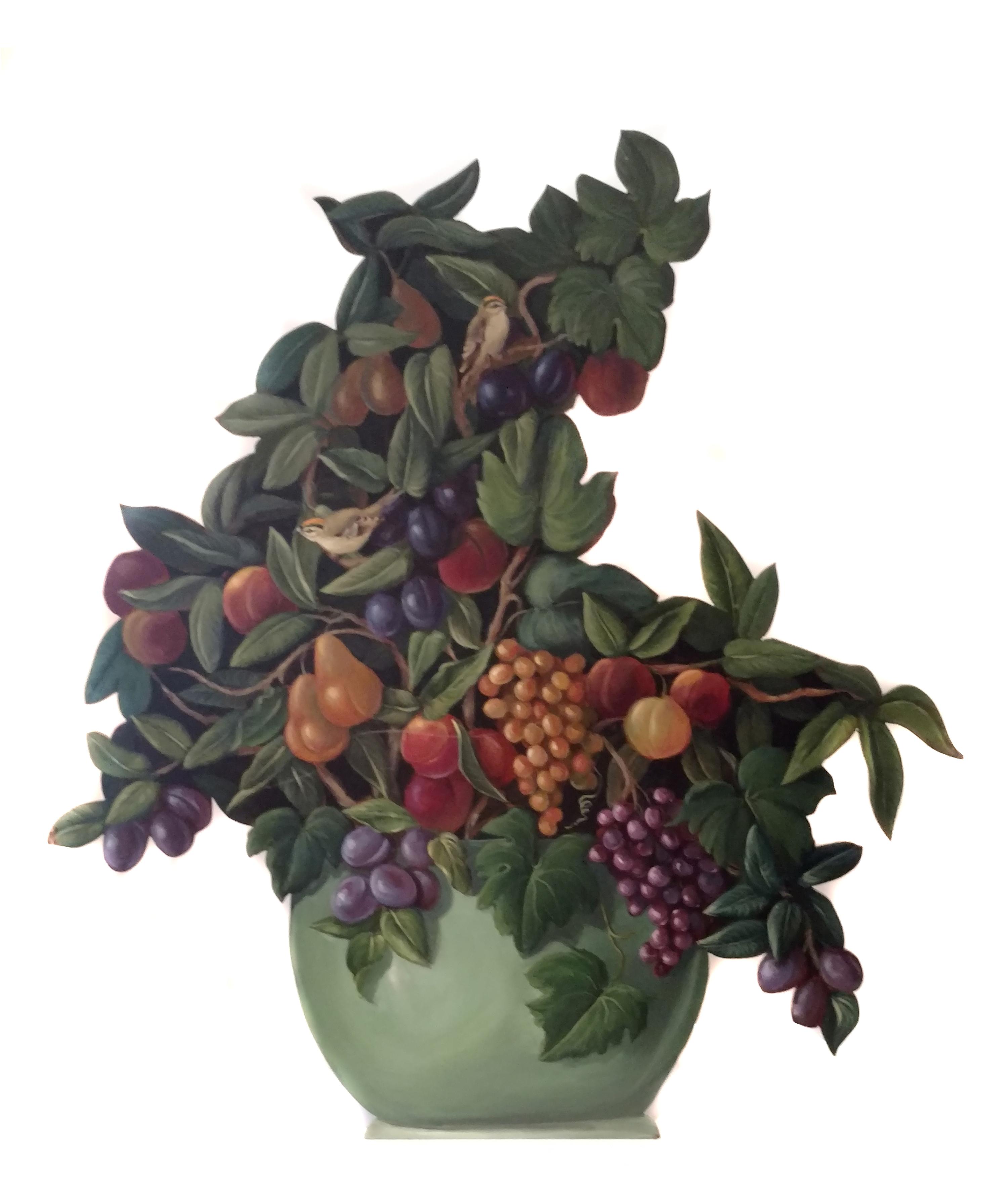 A Painted Fire Screen