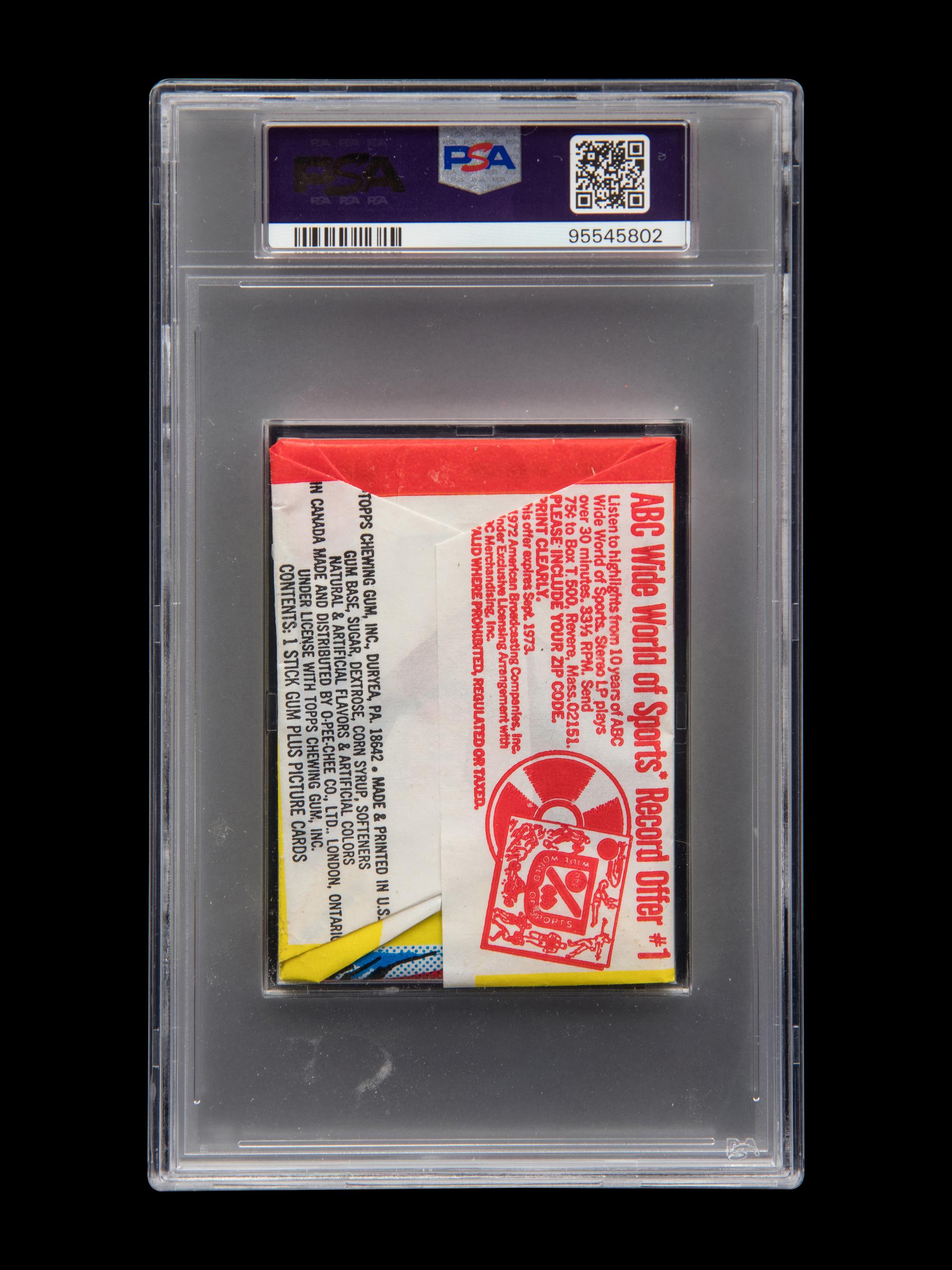 A Sealed Unopened Wax Pack of 1973 Topps Baseball Cards (PSA 6 EX-MT)