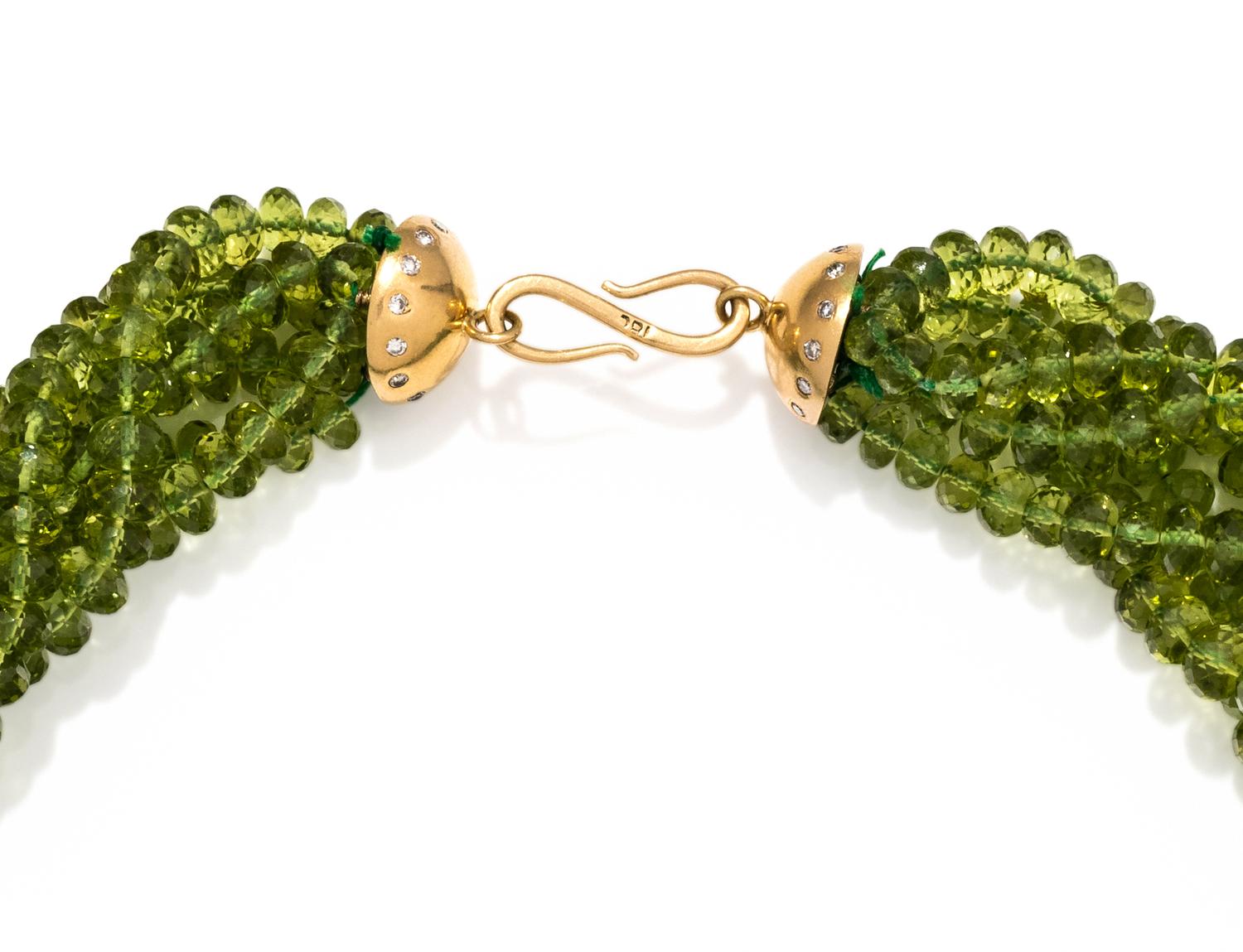PERIDOT TORSADE NECKLACE
