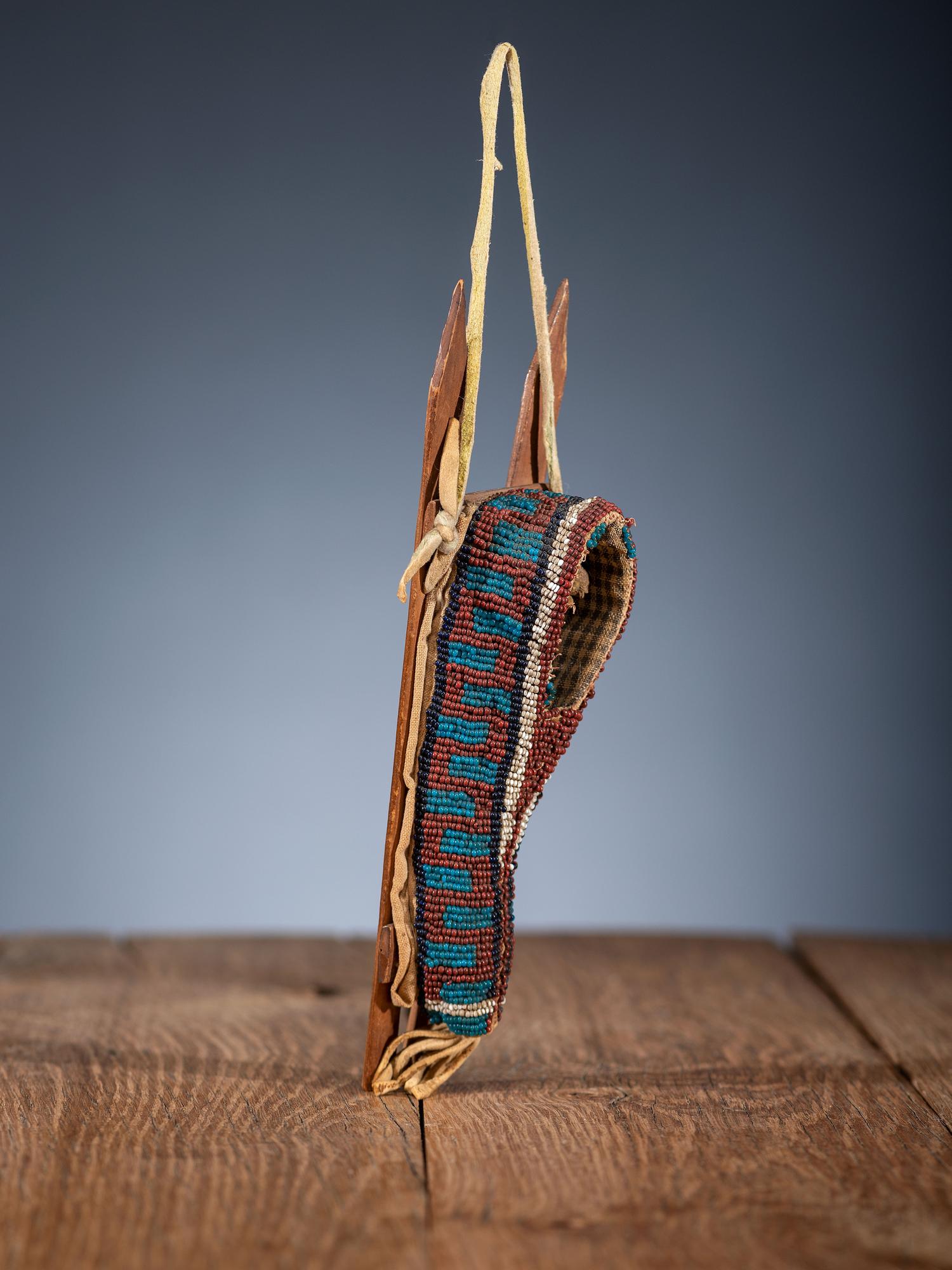 Kiowa Miniature Doll Cradle, with Doll