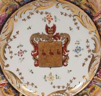 A Set of Twelve Capodimonte Armorial Porcelain Plates