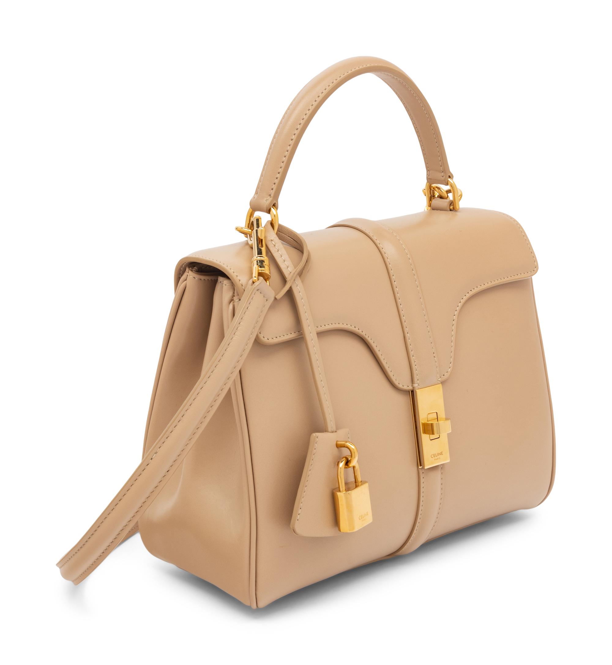 Celine Small '16' Bag in Beige Calfskin
