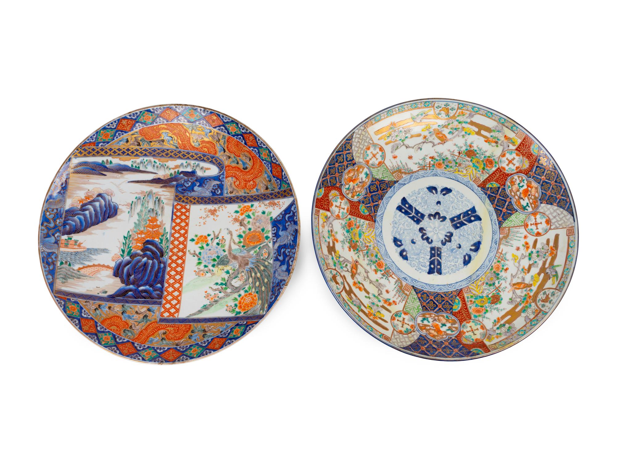 Two Imari Porcelain Chargers — 19TH CENTURY